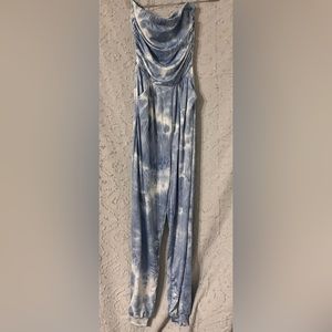 brand- j for justify, size- small, color-light blue and white, never worn.